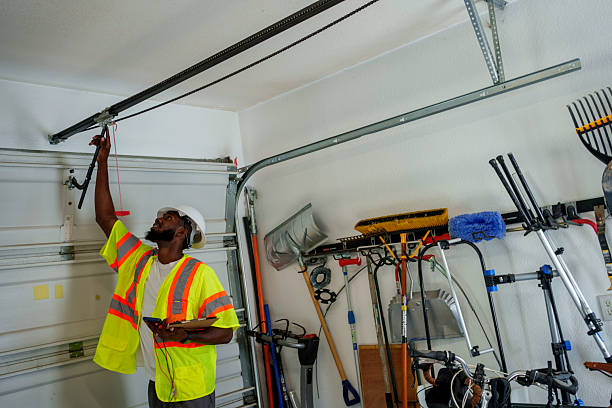 Professional Garage Door Panel Replacement technician working in Southampton County County, VA